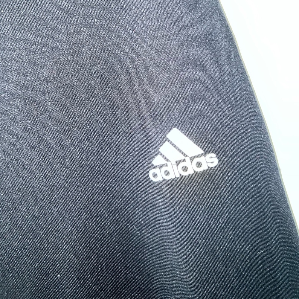 adidas climalite black & light blue striped leggings size S - Picture 7 of 12